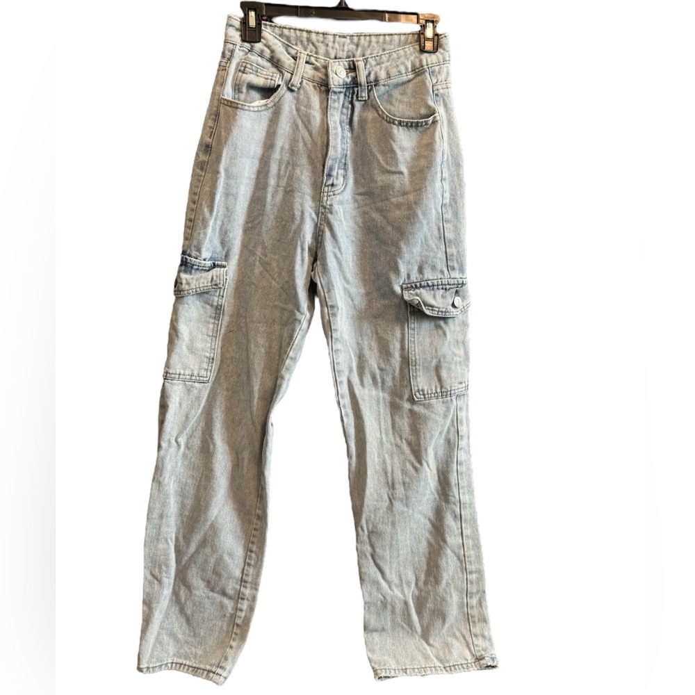 Shein Womens Jeans Light Blue High Rise Denim Pockets Size XS